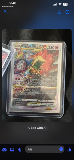 pokemon cards 3 charizard promos and 1 milotic - Image 4