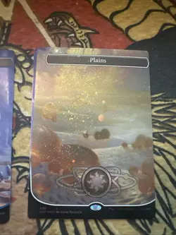 3 Galaxy Foil Unfinity Miscut Basic Land Mtg Magic Card Misprint Error Lot - Image 2