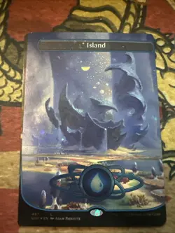 3 Galaxy Foil Unfinity Miscut Basic Land Mtg Magic Card Misprint Error Lot - Image 3