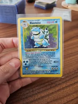 Pokemon TCG Blastoise Holo Unlimited Holographic Card 2/102 Base Set - Image 1