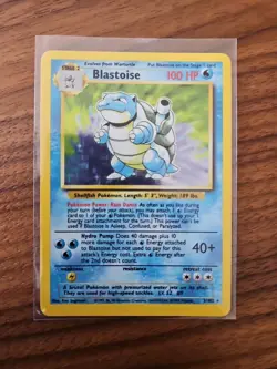 Pokemon TCG Blastoise Holo Unlimited Holographic Card 2/102 Base Set - Image 2