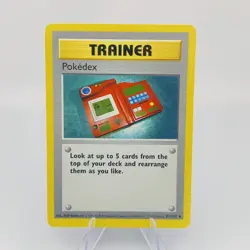 Pokedex Uncommon Trainer 87/102 Shadowless ~ Pokemon Card - Image 1
