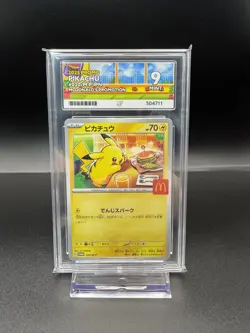 ACE 9 Graded PIKACHU PROMO 020/M-P McDONALD'S 2025 Pokemon Card Japan Exclusive - Image 1