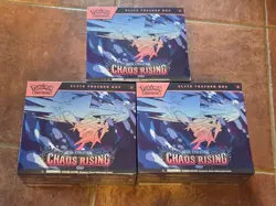 Lot of 3 Pokemon Mega Evolutions Chaos Rising Elite Trainer Box Sealed NEW - Image 1