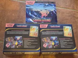 Lot of 3 Pokemon Mega Evolutions Chaos Rising Elite Trainer Box Sealed NEW - Image 2