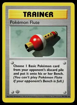 Pokemon Card - Pokemon Flute Base Set Shadowless 86/102 1st Edition Uncommon - Image 1