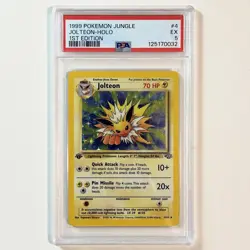 1999 Pokemon TCG Jungle Jolteon Holo Rare Card 1st Edition 4/64 PSA 5 EX - Image 1