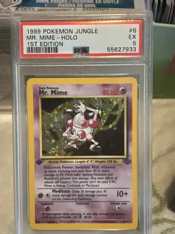 1999 Pokemon Jungle Mr. Mime-Holo 1st Edition #6/64 EX PSA 5 💯 - Image 1