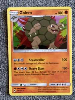 Pokemon TCG SM Unbroken Bonds 89/214 Golem Holographic Rare Card - Image 1