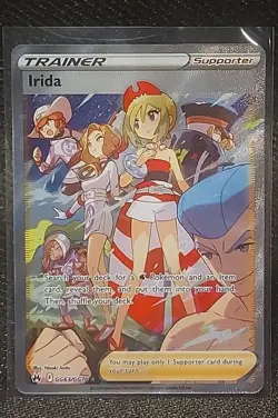 Pokemon Irida GG63/GG70 Crown Zenith: Galarian Gallery Ultra Rare Full Art Holo - Image 1