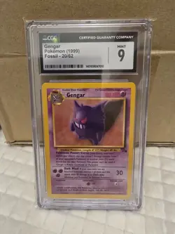 1999 Pokemon Fossil Gengar Base Non Holo 20/62 CGC 9 Mint - Image 1