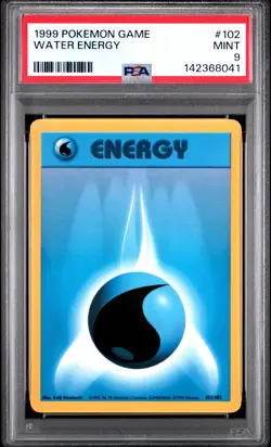 Water Energy 1999 Pokemon Game #102 PSA 9 - Image 1