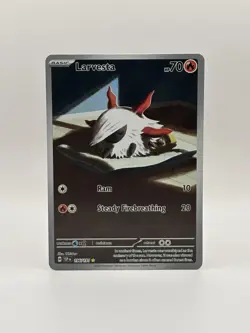 Larvesta 196/191 SV08: Surging Sparks Pokemon TCG Illustration Rare NM - Image 1