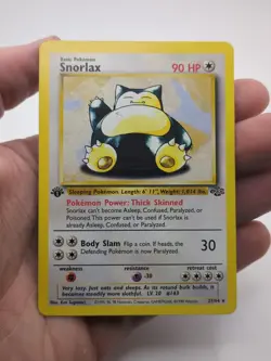 Pokemon TCG Snorlax Jungle Rare 1st Edition 27/64 1999 English WOTC - Image 1