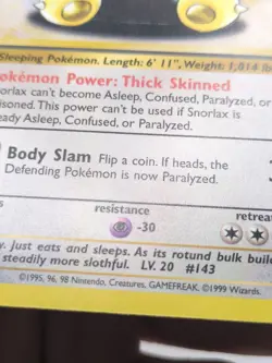 Pokemon TCG Snorlax Jungle Rare 1st Edition 27/64 1999 English WOTC - Image 4