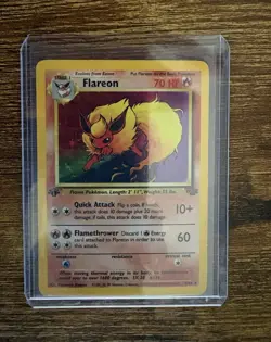 Flareon 3/64 Pokemon Jungle 1st Edition Holo Rare Holo 70 HP Eng - Image 1