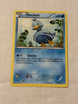 2013 Pokemon TCG Plasma Blast Ducklett Common 29/101 NM - Image 1