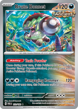 BRUTE BONNET 123/182 R PARADOX RIFT POKEMON HOLO NM/M - Image 3