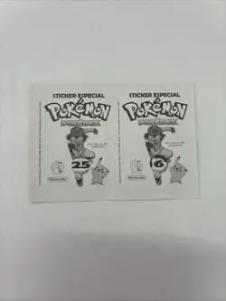 Pokemon Pokedex Sticker Pikachu #25 Charizard #6 Flash Edition Gold Star Holo - Image 2