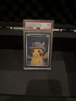 2023 Pokemon Van Gogh Pikachu Grey Felt Hat SVP En PSA 9 MINT - Image 1