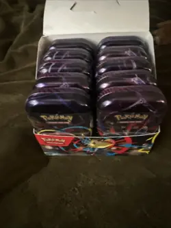 Pokemon TCG Mega Evolutions Mega Heroes Mini Tin Display Box 10 Tins SEALED CASE - Image 4
