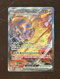 Pokemon Team Rocket's Moltres ex 229/182 Destined Rivals SIR Holo EN - Image 1