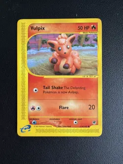 Pokemon Vulpix 136/165 Expedition Base Set 2002 Basic LP Common Regular - Image 1