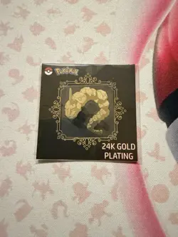 Onyx 24K Gold Plated Metal Sticker Korean Striking Popping Candy Pokemon - Image 1