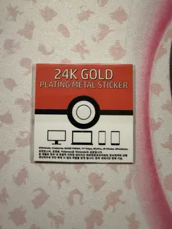 Onyx 24K Gold Plated Metal Sticker Korean Striking Popping Candy Pokemon - Image 2