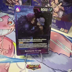 One Piece TCG Rosinante & Law Alt Art AA EB04-038 SR NM OP14 Eng Card Game CCG - Image 1