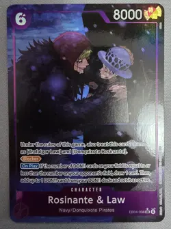 One Piece TCG Rosinante & Law Alt Art AA EB04-038 SR NM OP14 Eng Card Game CCG - Image 1