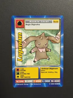 Lopmon Mo-02 Digimon Movie Promo Card 2000 - Image 1