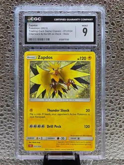 Pokemon TCG | Zapdos 012/034 Trading Card Game Classic | CGC 9 - Image 1