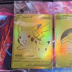 Pokemon TCG SWSH Black Star Promos 2-Card Lot - Pikachu V, Poke Ball - Image 3