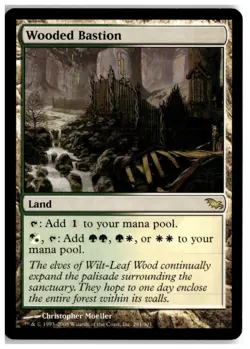 MTG Wooded Bastion - Shadowmoor Moderately Played English - Image 1