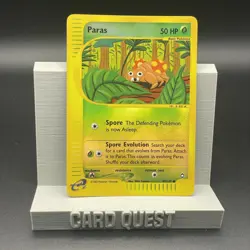 Pokemon TCG Paras 99/147 Aquapolis Reverse Holo Common NM - Miki Tanaka Art - Image 1