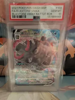 Pokemon Blastoise VMAX Battle Bx. Full Art Promo SWSH103 PSA 10 Gem Mint - Image 1