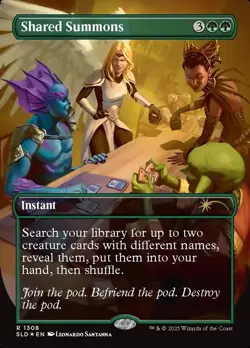 MTG ** IN HAND, SHIPS QUICK ** Shared Summons ** RAINBOW FOIL ** - Image 1