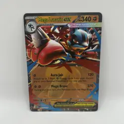 Mega Lucario EX 077/132 Mega Evolution Pokemon TCG Double Rare NM/M - Image 1