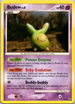 2008 Stormfront Budew Uncommon #33/100 - Image 1
