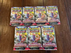 Lot of 7 Packs Pokemon Scarlet & Violet Paldea Evolved Booster Pack | Skeledirge - Image 1