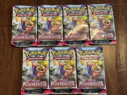Lot of 7 Packs Pokemon Scarlet & Violet Paldea Evolved Booster Pack | Skeledirge - Image 2