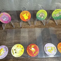 Vintage 1998 Pokemon Cardboard Coin Pog lot - Image 3