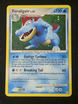 Pokemon Feraligatr 8/123 Holo Rare Diamond Pearl Mysterious Treasures NM - Image 1