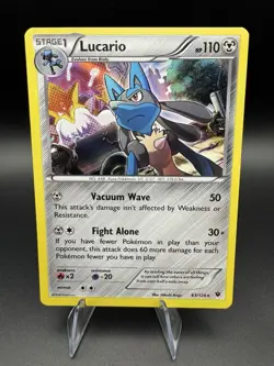 Lucario 63/124 Holo XY Fates Collide Pokemon 2016 NM / LP - Image 2