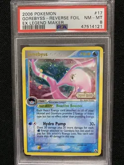 2006 Pokemon EX Legend Maker Gorebyss Reverse Foil 17/92 PSA 8 NM-MT - Image 1