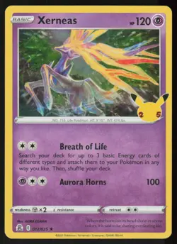 Xerneas 012/025 Rare Celebrations Pokemon Holo Lightly Played - Image 1