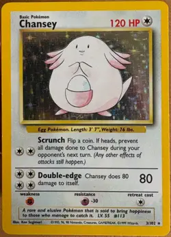 1999 Pokemon Base Set - Chansey #3 Holo - Image 1