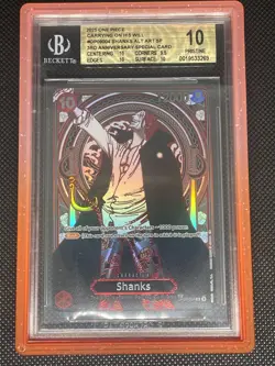 One Piece Carrying on His Will Shanks Gold Foil SP Beckett 10 OP09-004 - Image 1