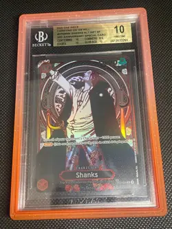 One Piece Carrying on His Will Shanks Gold Foil SP Beckett 10 OP09-004 - Image 3